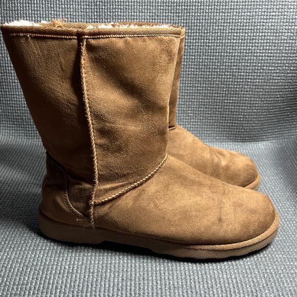 Makalu Ani Winter Boots Womens Size 8.5M Brown Suede Leather Faux Fur Lined - Picture 5 of 12